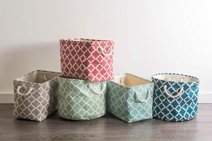 DII Polyester Container with Handles, Lattice Storage Bin - Image 6