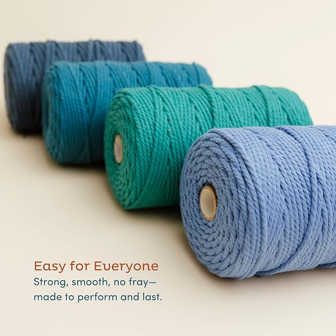 2 Pack Macrame Cord - 3mm 220 Yards Cotton Rope - Image 6