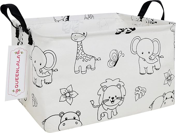 QUEENLALA Rectangular Laundry Hamper/Foldable Nursery Laundry Basket by QUEENLALA