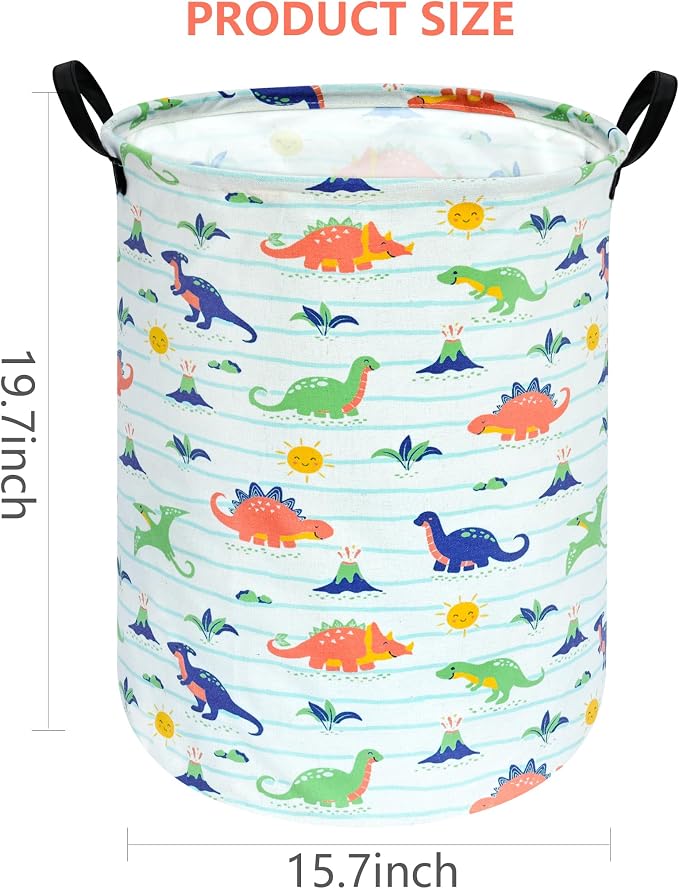 Round Laundry Basket Storage Bins Nursery Hamper Gift Baskets - Image 2