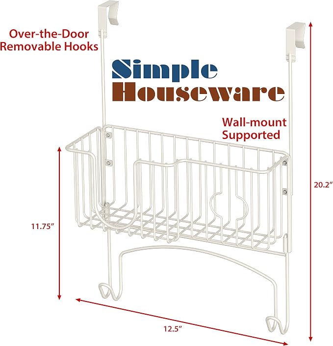 Simple Houseware Over-The-Door/Wall-Mount Ironing Board Holder - Image 2