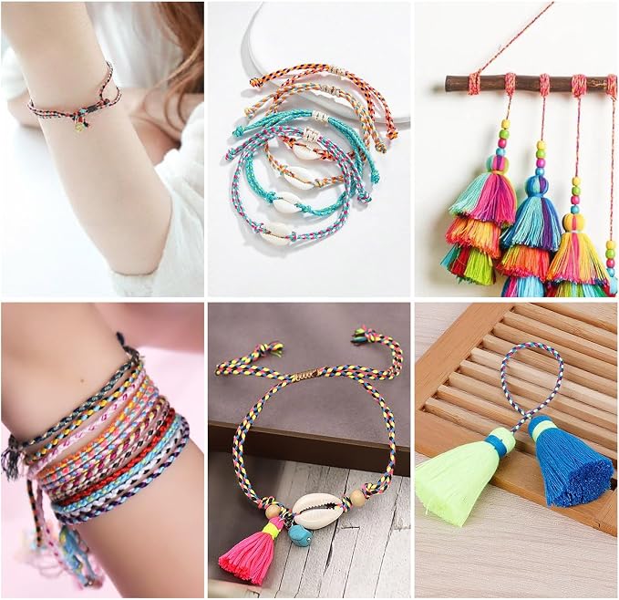 Beadthoven 25.8 Yards 1.5mm Braided Cord Colorful Beading Bracelet Strings - Image 2