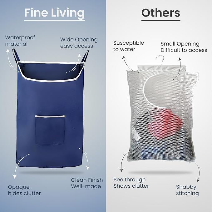 Fine Living Large Hanging Laundry Hamper - Image 6