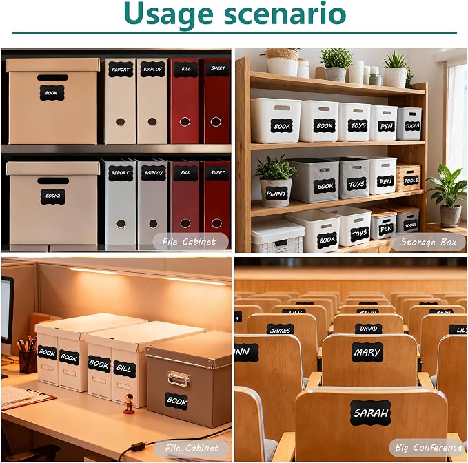 180pcs Chalkboard Labels，Erasable Reusable Blackboard Stickers - Image 7