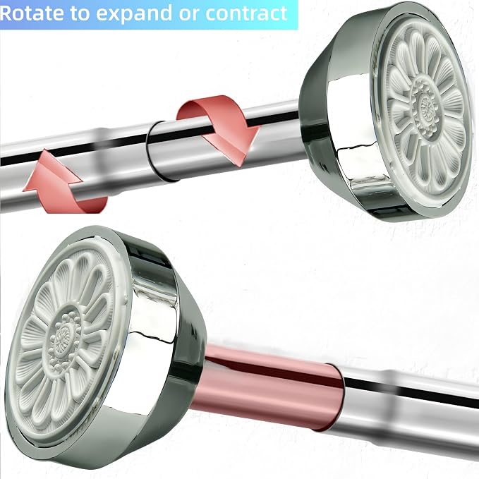 Adjustable clothesline pole, shower curtain pole, extendable metal wardrobe - Image 5