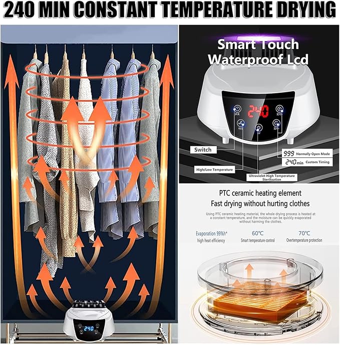 Indoor Heated Clothes Drying Rack - Image 7