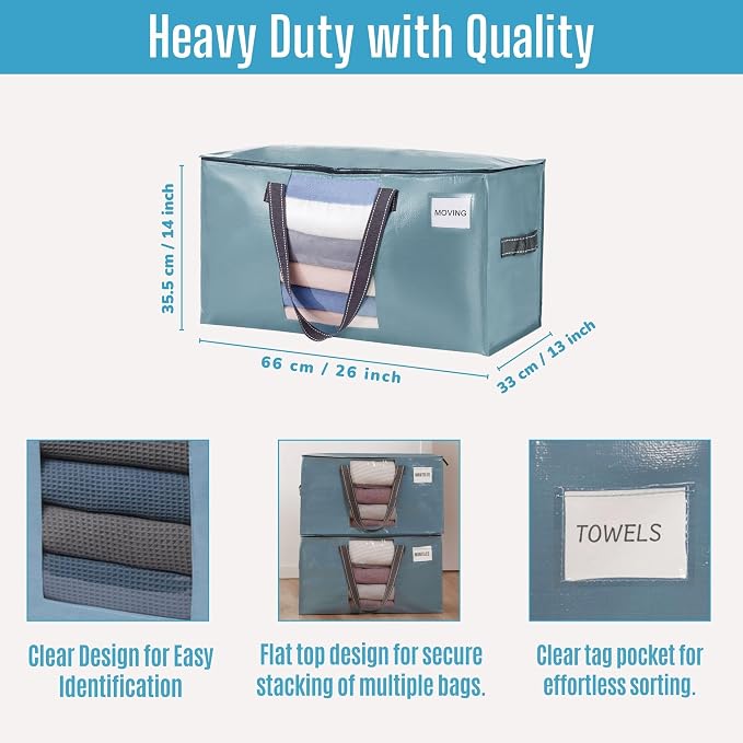 VENO 2 Pack Moving Bags, Comforter and Blanket Storage Bags - Image 3