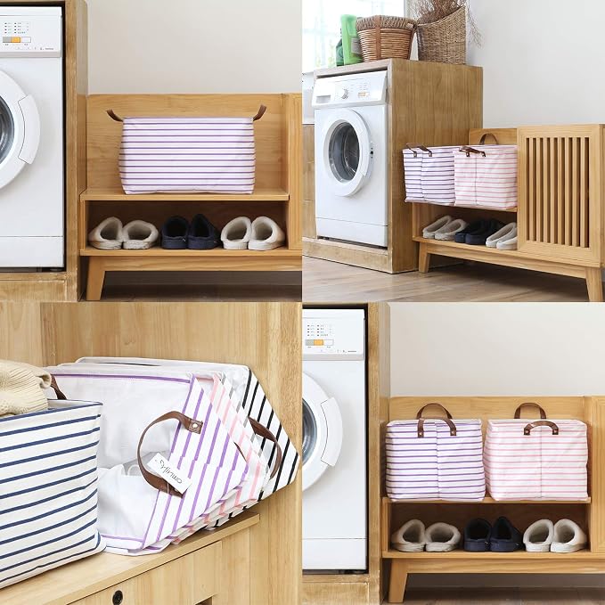 Hinwo 31L Large Storage Bins, Closet Organizers and Storage, Shelf Baskets - Image 3