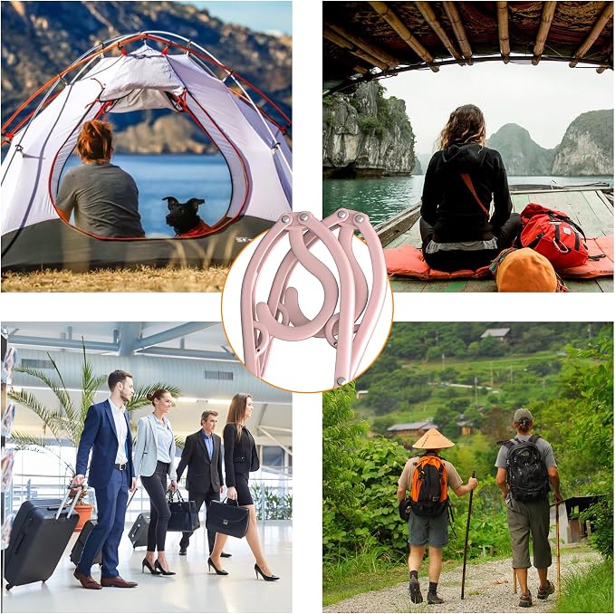 NICEDACK Premium Travel Hangers 12 Pack Portable Folding Clothes Hangers - Image 7
