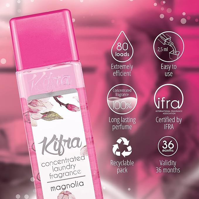 KIFRA MAGNOLIA Concentrated Laundry Fragrance 6.76 Fl Oz 200ml 80 Washing Cycles - Image 3