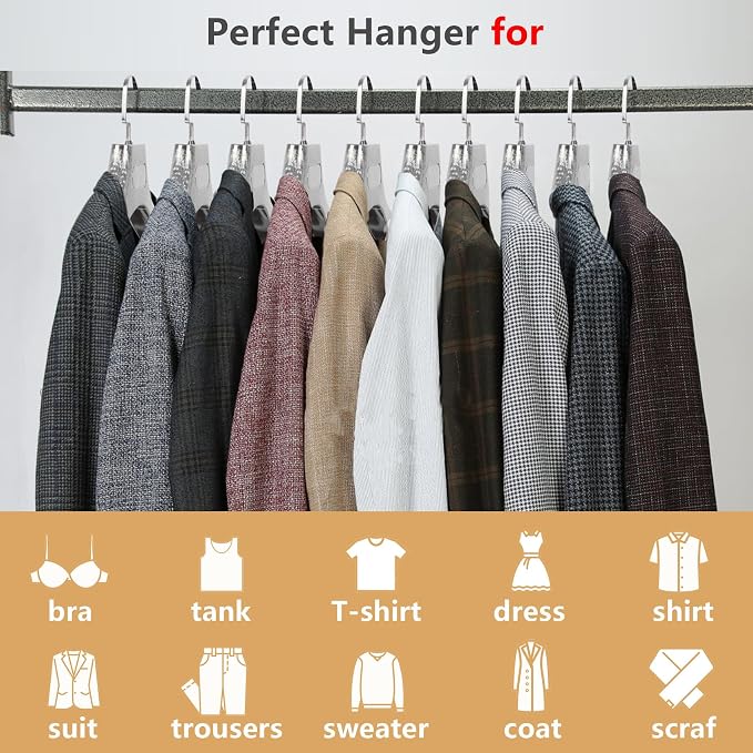 DEDU Suit Hangers for Men 15 Pack, Thick Plastic - Image 6