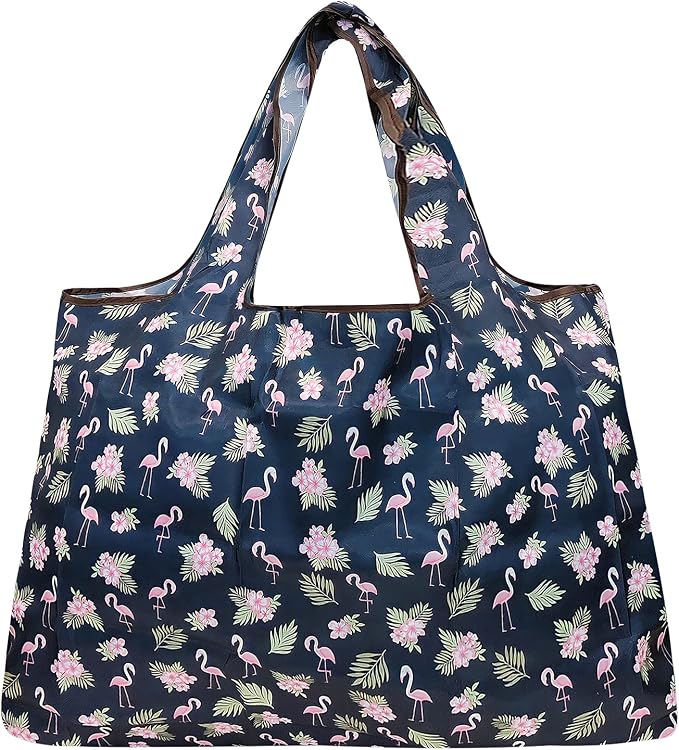 allydrew Large Foldable Tote Nylon Reusable Grocery Bag - Image 3