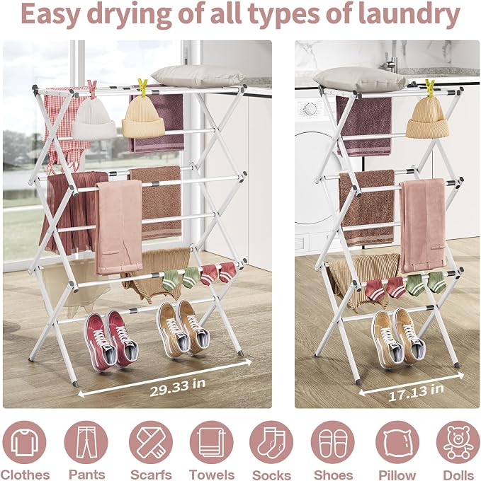 APEXCHASER Clothes Drying Rack Folding - Image 6