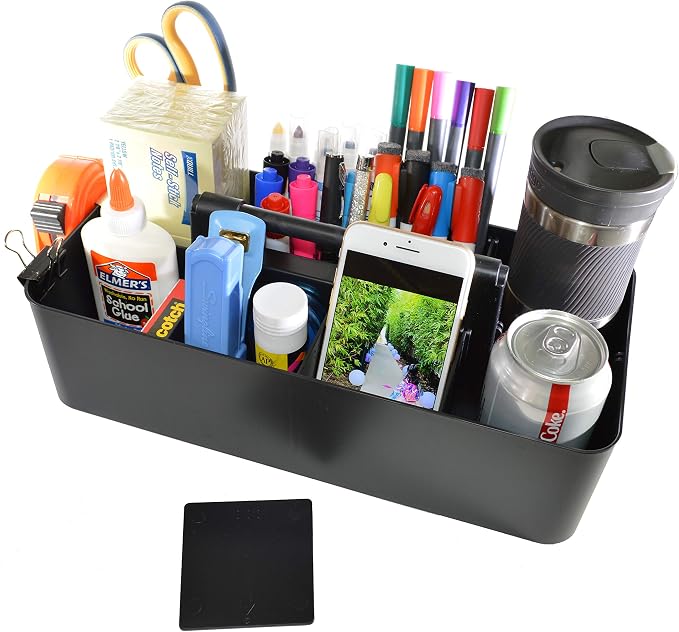 -Large Portable Caddy, DIY Dividers, 8 Compartments, School Office Supplies - Image 4