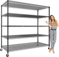 5-Tier Heavy Duty Metal Shelving Unit, Adjustable Height & Feet, Sturdy by OUTGOODS