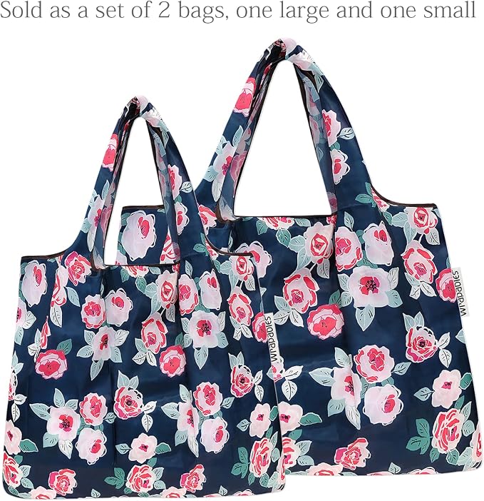 allydrew Large Foldable Tote Nylon Reusable Grocery Bag - Image 3