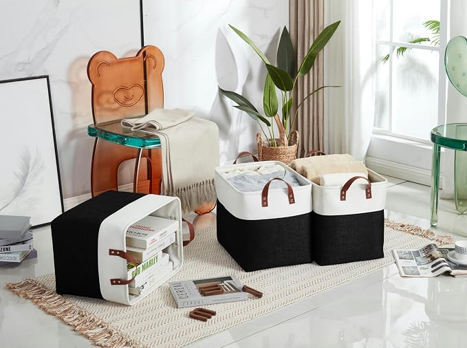 DECOMOMO Extra Large Storage Baskets, Fabric Storage Bins - Image 6