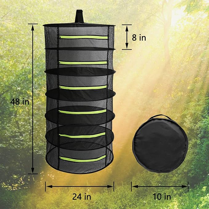 2 PCS Herb Drying Rack 6 Layers Mesh Hanging - Image 2