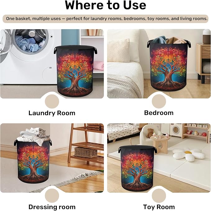 Life Color Tree Laundry Basket - Image 4