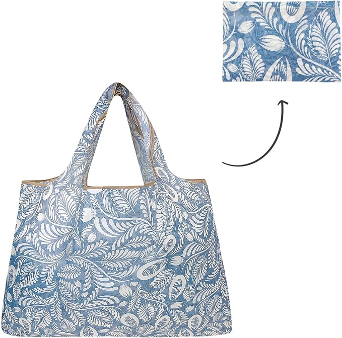 allydrew Large Foldable Tote Nylon Reusable Grocery Bags - Image 5