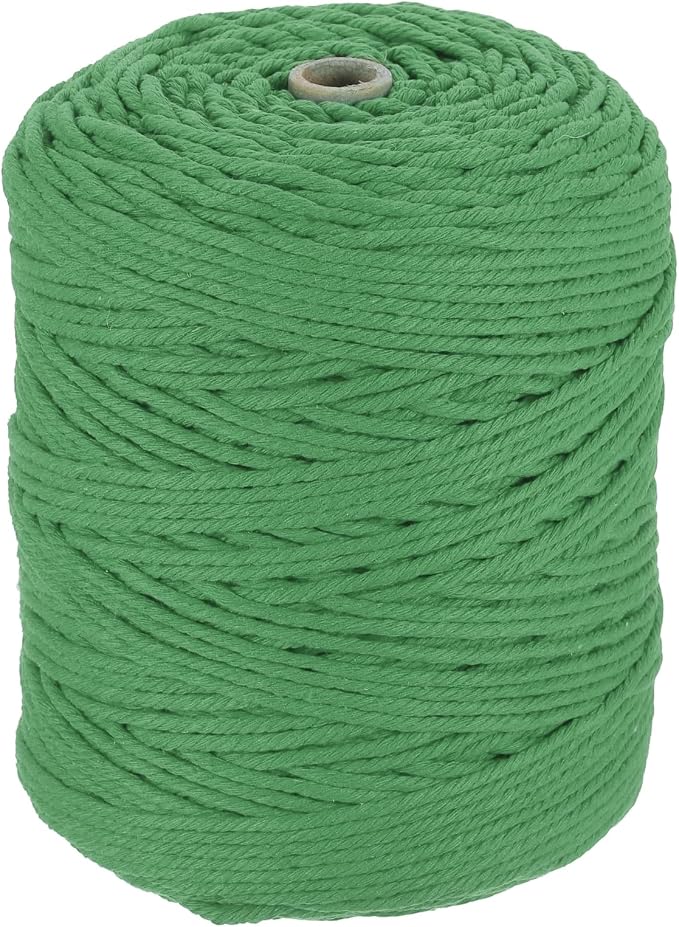 HARFINGTON Natural Macrame Cord 3mm x 328 Yards 4 Strand Twisted Cotton Macrame by HARFINGTON