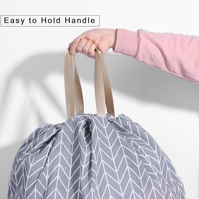 Extra Large Laundry Bag with Drawstring and Handle, Heavy Duty Travel Dirty - Image 3