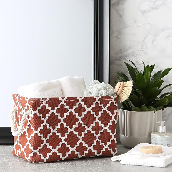 DII Polyester Container with Handles, Lattice Storage Bin - Image 5