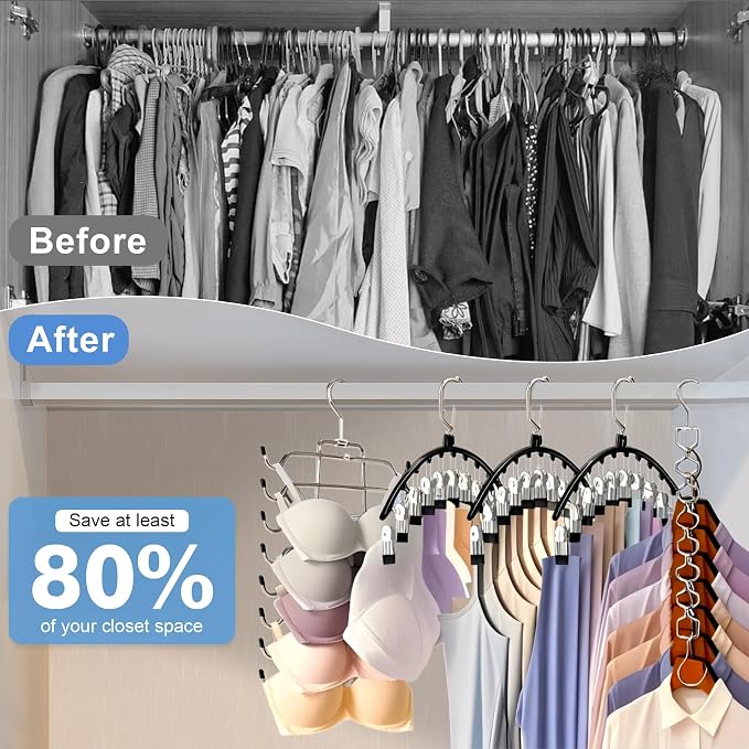 2 Pack Legging Hangers for Closet Organizer, 1 Pants Hangers - Image 5