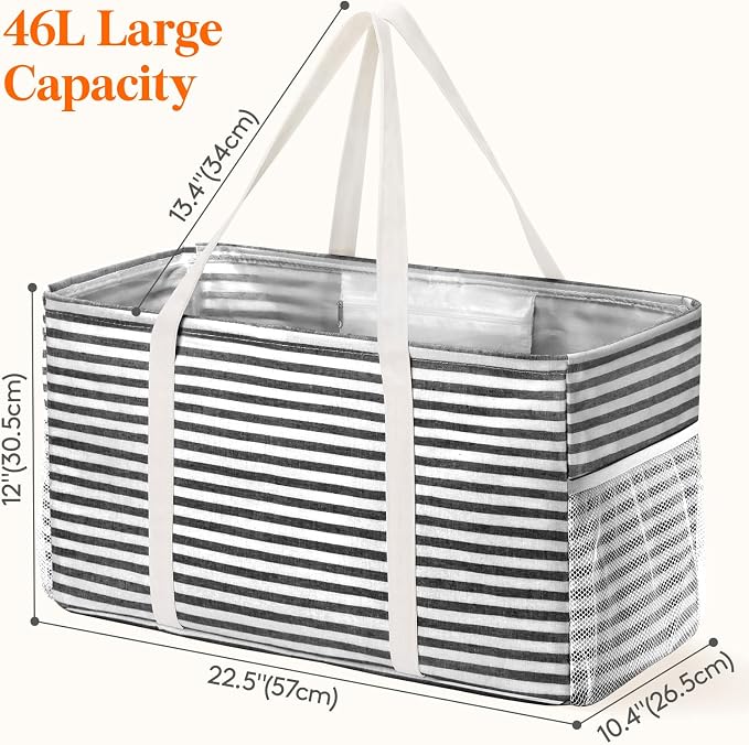 Lifewit Extra Large Tote Bag, Reusable Grocery Bags - Image 2