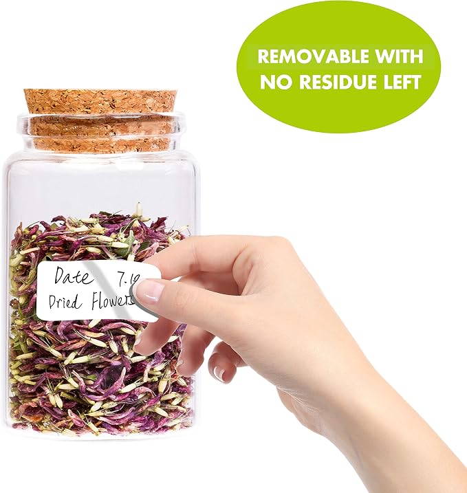 1000 Removable Food Labels, Water/Oil/Tear Resistant Blank Stickers - Image 2
