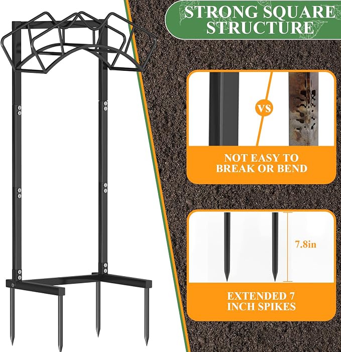 Super Stable Garden Hose Holder, Detachable Water Hose Holders Stand Holds - Image 4