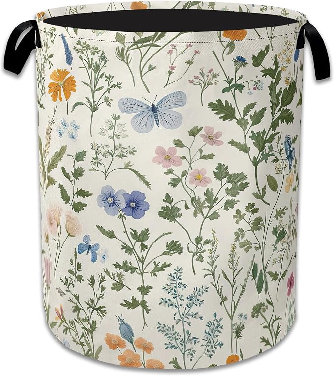 Wildflowers Laundry Hamper by Unknown