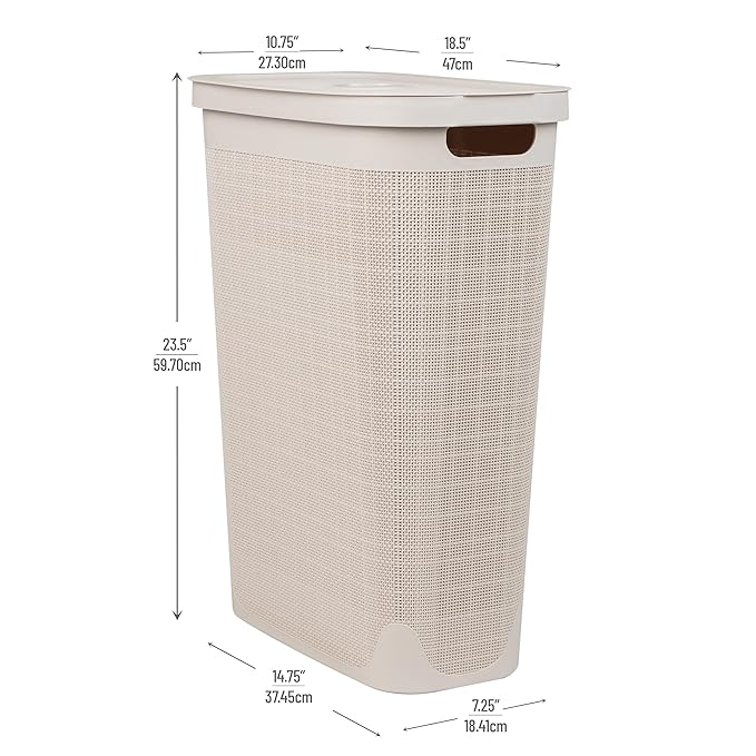 Mind Reader Slim Laundry Hamper - Image 3