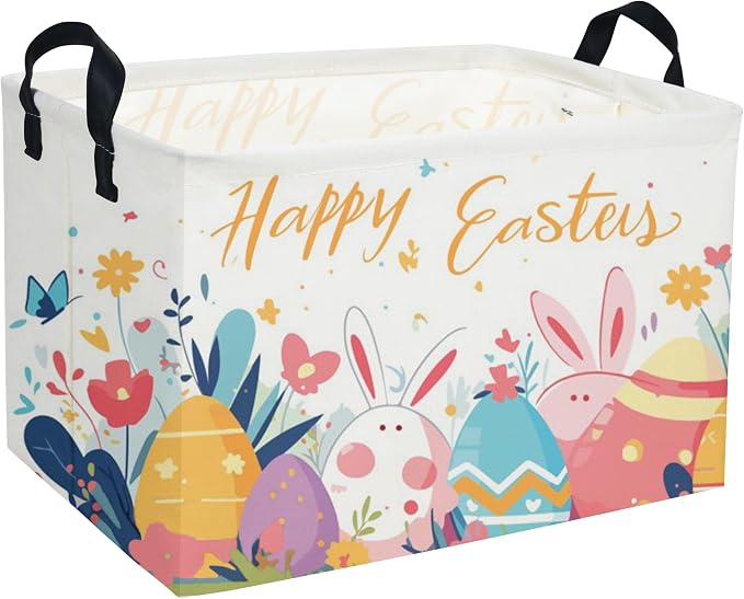 Rectangular Easter Baskets, Kids Easter Storage Bins Organizer.Cute Storage by Sanjiaofen