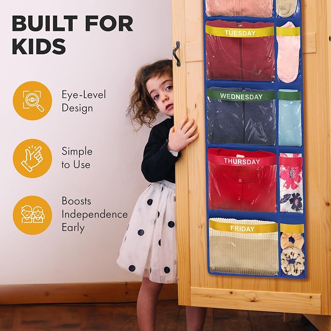 Over the Door Weekly Clothes Organizer - Image 4