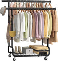 SONGMICS Clothes Rack, Heavy-Duty Rolling Clothing Garment Rack by SONGMICSbySONGMICSHOME