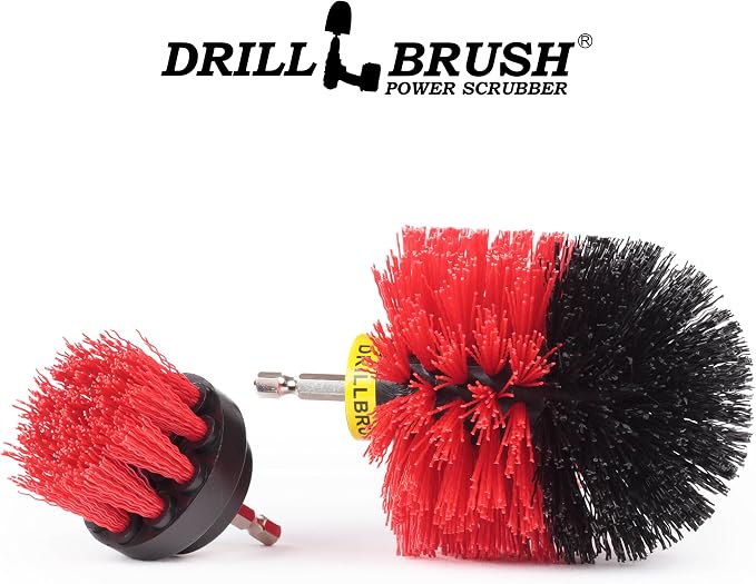 2 Piece Red Stiff Brush Cleaning Set - Image 8