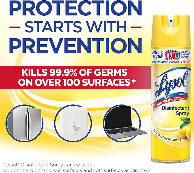 Lysol Disinfectant Spray, Lemon Breeze - Image 7