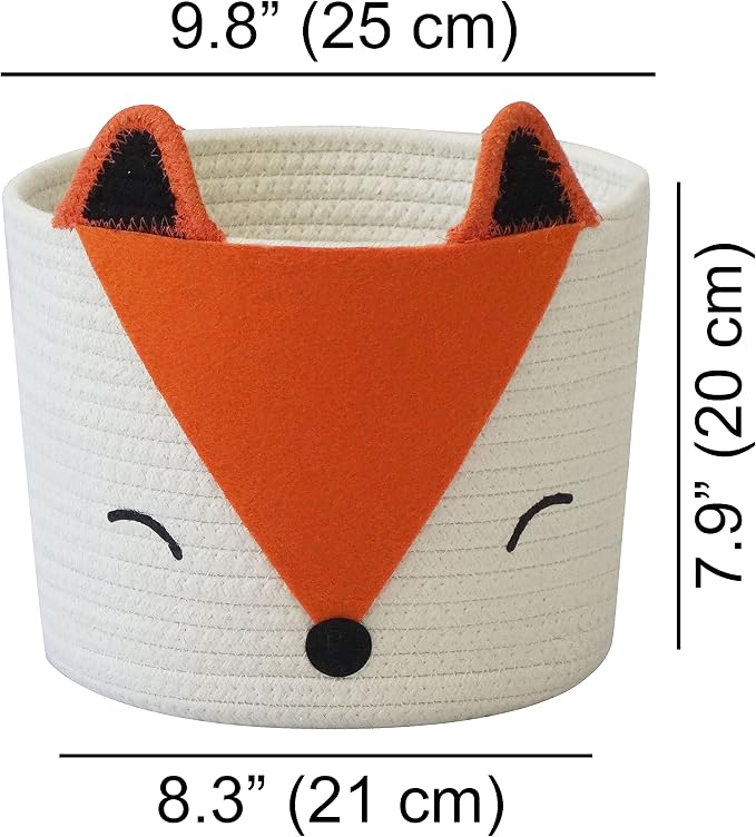 T&T Homewares Orange Fox Storage Basket - Image 2