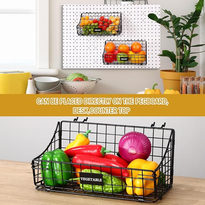 4 Pcs Peg Board Bins and Baskets Peg Board Organizer Pegboard Accessories - Image 5