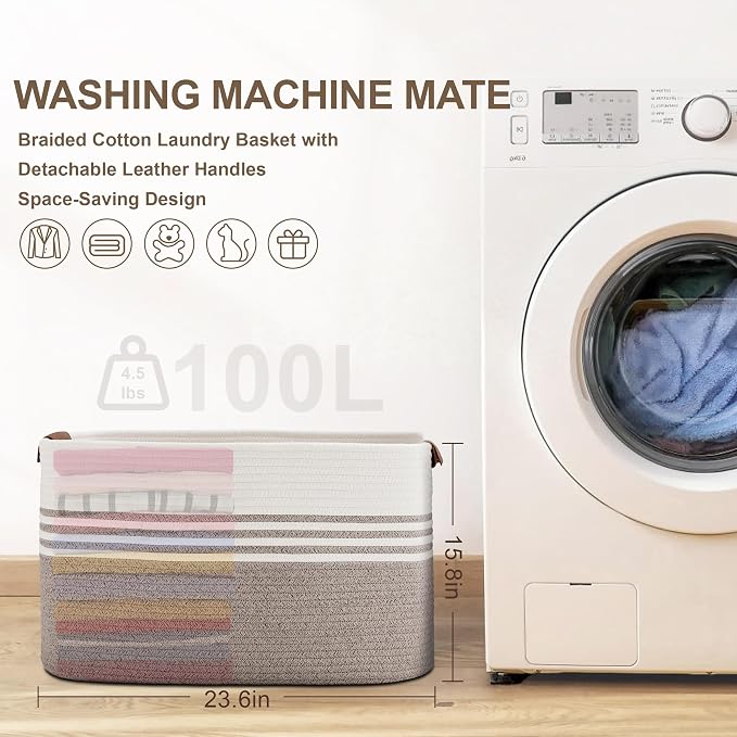 100L Extra Large Laundry Basket - Image 7