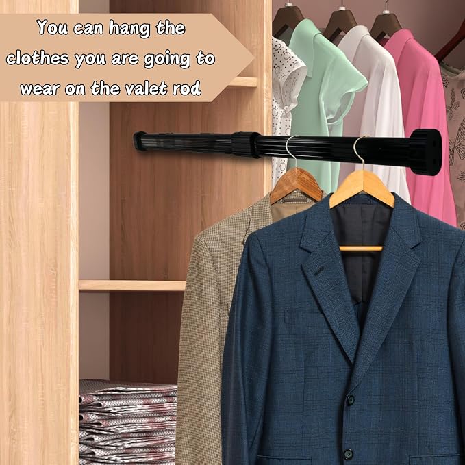 Beyeutao Black Closet Rod Pull Out Rod - Image 3