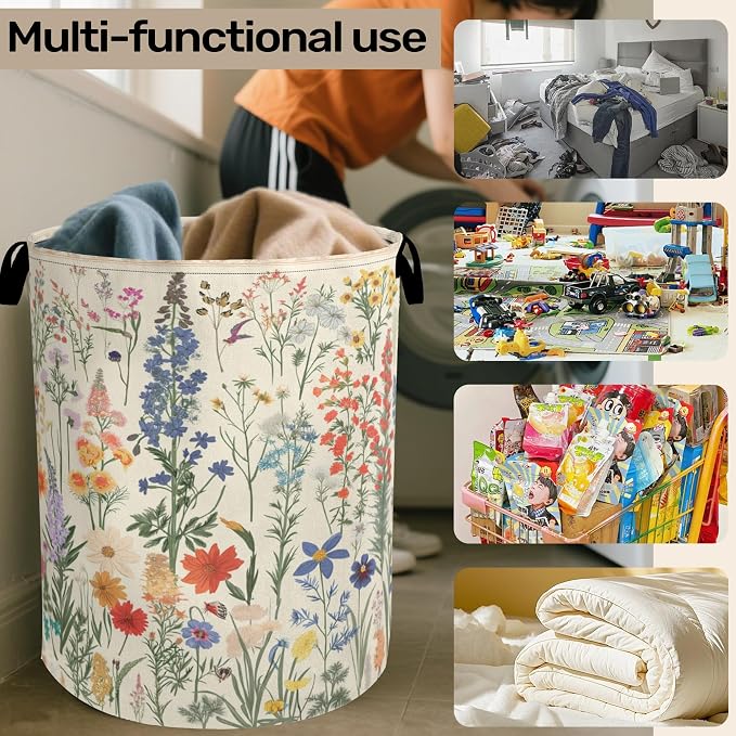 Summer Wild Herbs Large Clothes Hamper Bag - Image 6