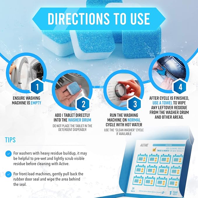 ACTIVE Washing Machine And Dishwasher Cleaning Tablets Bundle - Image 7