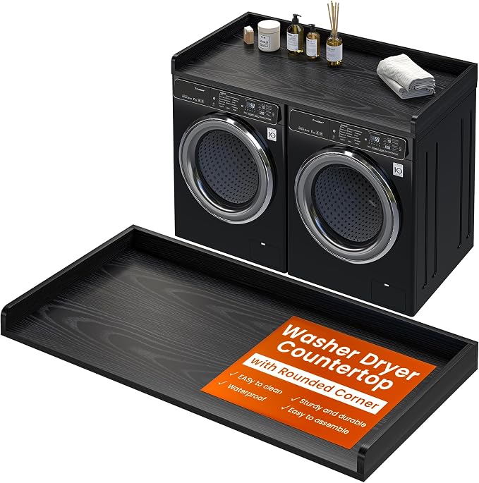 Washer Dryer Countertop, 27.5"x54" Wood Washer and Dryer Countertop by FunMemories