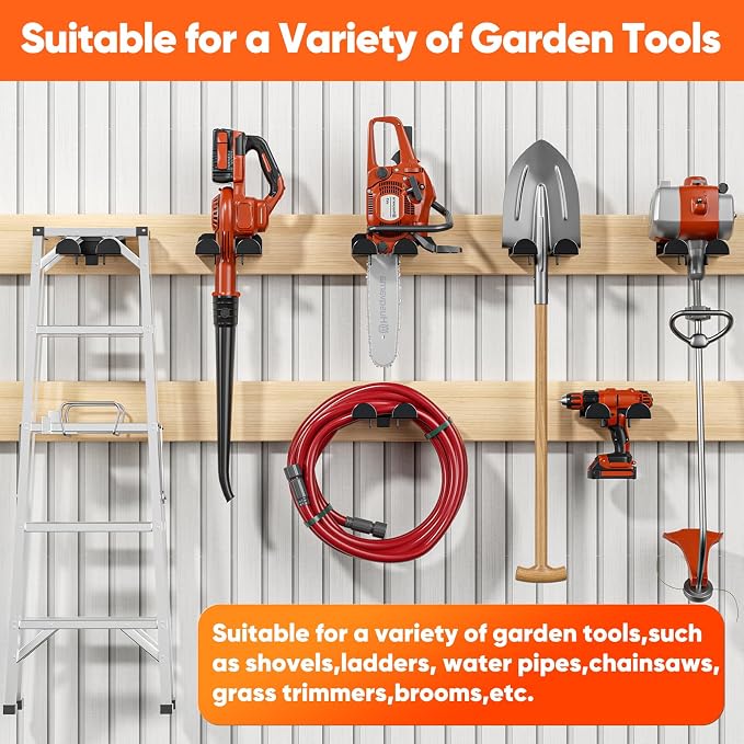 Weedeater Hanger, 2 Pack Garage Tool Organizer Storage Trimmer Rack - Image 6