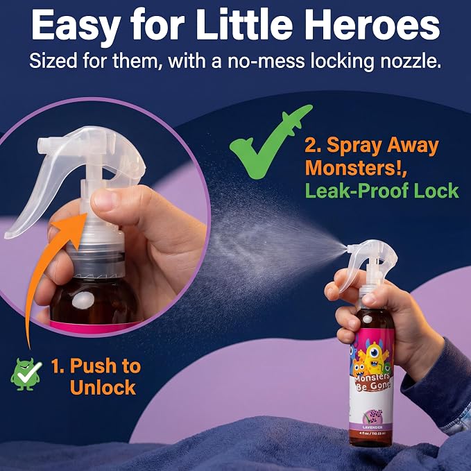 Monsters Be Gone Body and Linen Spray Lavender Odor Neutralizer Natural - Image 5