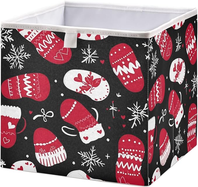 senya Large Storage Bins Christmas Gloves Collapsible Foldable Storage Cubes by senya