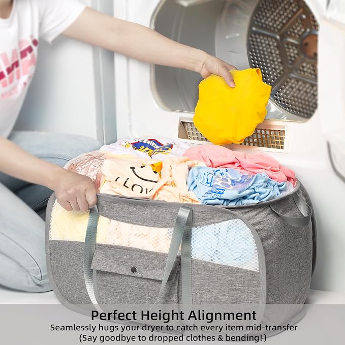 1-Second Storage Washer-Side Magnetic Pop-Up Laundry Hamper New User Safety - Image 7
