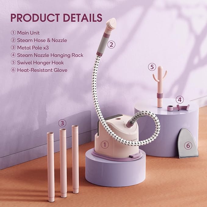 Newbealer Standing Garment Steamer - 1500W Full-Size Vertical Clothes Steamer - Image 9